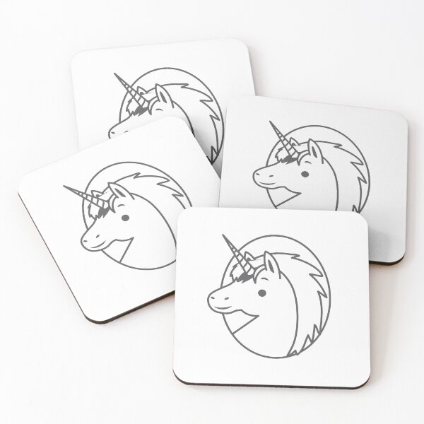 Item preview, Outline of a unicorn in a circle designed and sold by jazzydevil.