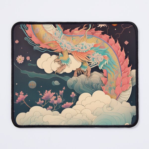 Item preview, Playful Chinese Dragon in Dreamy Sky designed and sold by midgpt journey.