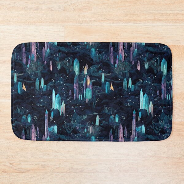 Item preview, Bioluminescent Cave Art - Glowing Stalactites Pattern designed and sold by arbaxas.