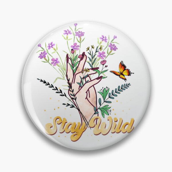 Item preview, Stay Wild, Boho Hippie Wildflowers, Wild Child, Gypsy Spirit designed and sold by desireedickens.