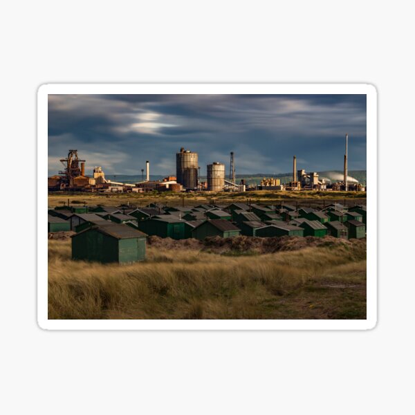 Fishermans Huts and Steel works Sticker