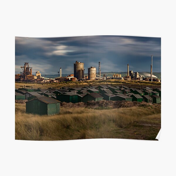 Fishermans Huts and Steel works Poster