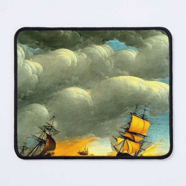 Item preview, Sailing Boats in A Rough Sea - Seascape Theme Throw Pillow designed and sold by Sowari-Pillows.