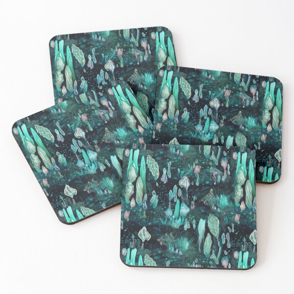Item preview, Iridescent Cave Art - Glowing Stalactites & Sparkling Geodes designed and sold by arbaxas.