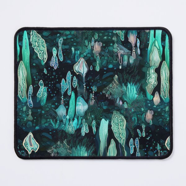 Item preview, Iridescent Cave Art - Glowing Stalactites & Sparkling Geodes designed and sold by arbaxas.
