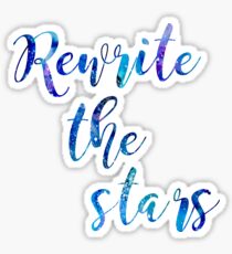 "Rewrite The Stars" Blue and Purple Galaxy Sticker