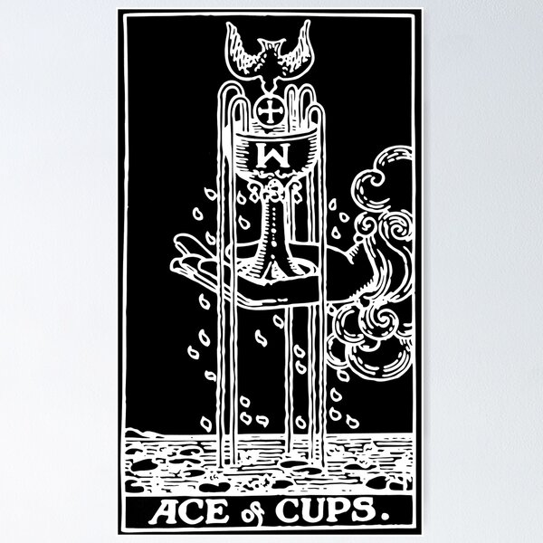 Item preview, Ace of Cups Tarot in white designed and sold by winterwinter.