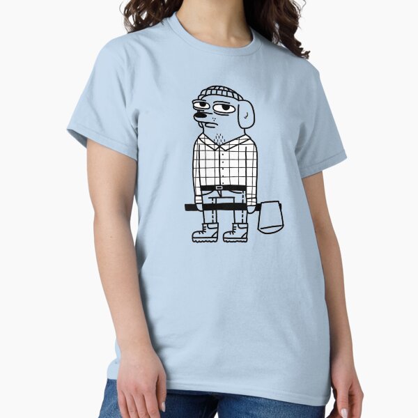 Perro hipster Leñador Camiseta clásica