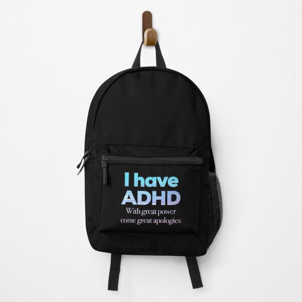 Item preview, Funny ADHD QUOTE - I have ADHD With great power come great apologies - Attention Deficit HyperActive Disorder | Neurodiversity | Neurodivergent | Neurodiverse designed and sold by MJDezigns.