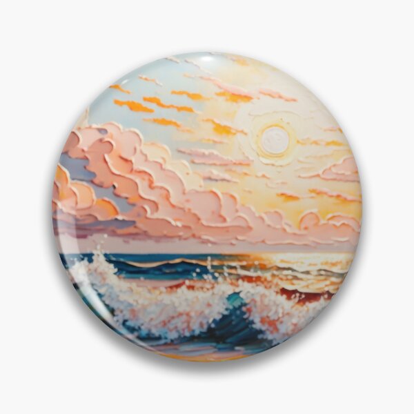 Artikelvorschau, Beach Waves Sky Impasto entworfen und verkauft von SoloSeal.