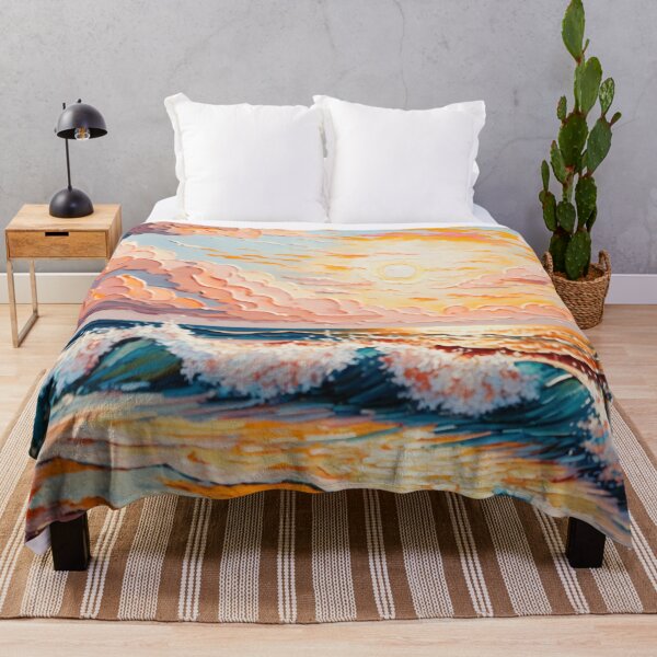 Artikelvorschau, Beach Waves Sky Impasto entworfen und verkauft von SoloSeal.