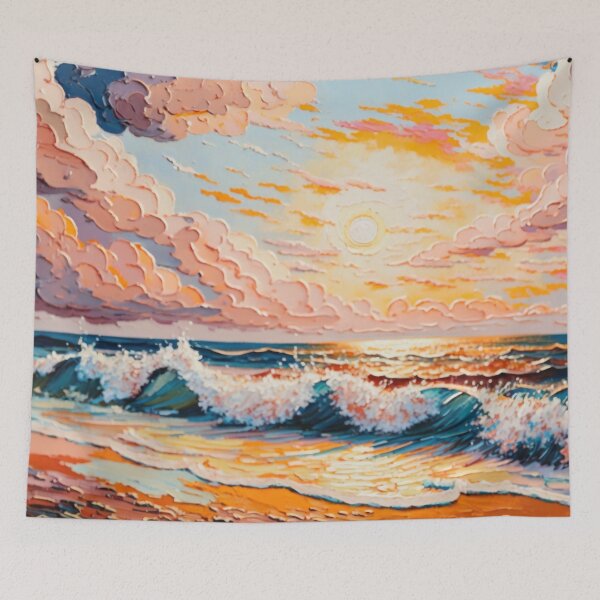Artikelvorschau, Beach Waves Sky Impasto entworfen und verkauft von SoloSeal.