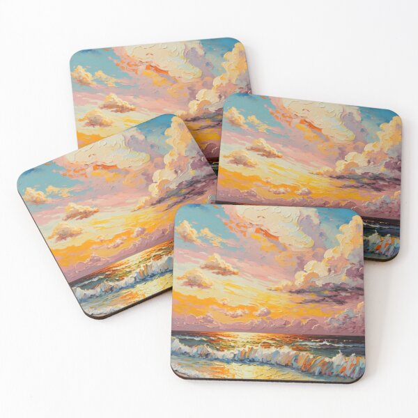 Artikelvorschau, Beach Waves Sky Impasto entworfen und verkauft von SoloSeal.