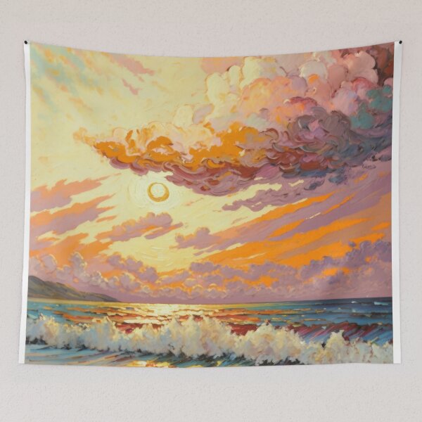 Artikelvorschau, Beach Waves Sky Impasto entworfen und verkauft von SoloSeal.