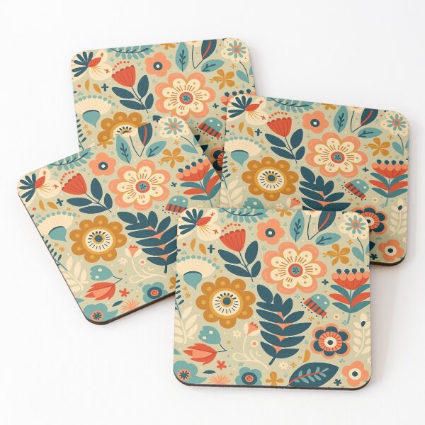 Item preview, Folk Flower Illustration designed and sold by zzz888.