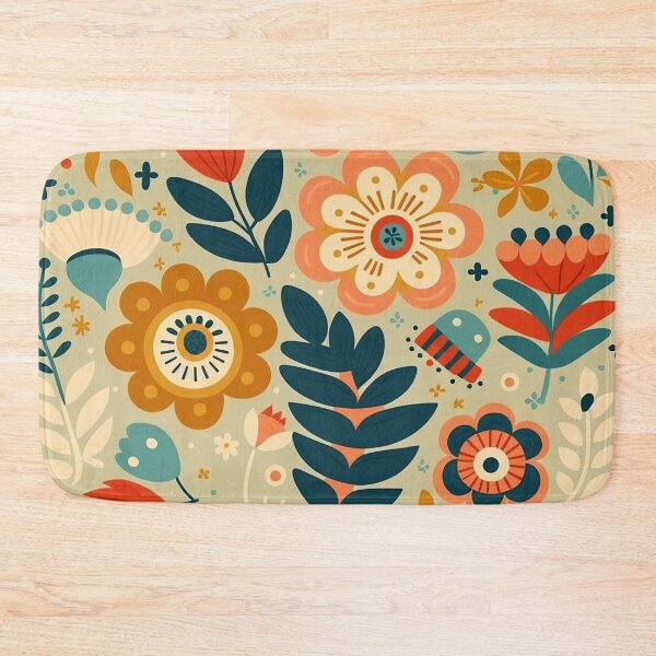 Item preview, Folk Flower Illustration designed and sold by zzz888.