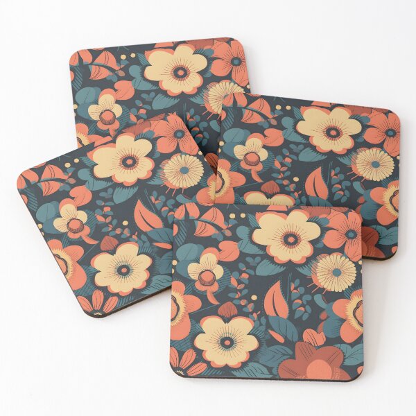 Item preview, Retro flower pattern tile designed and sold by Kenneth Heiss.