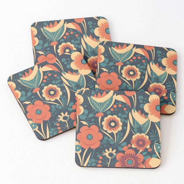 Item preview, Retro flower pattern tile designed and sold by Kenneth Heiss.