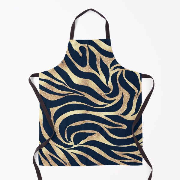 Item preview, Elegant Navy Blue Gold Zebra Print designed and sold by NdesignTrend.