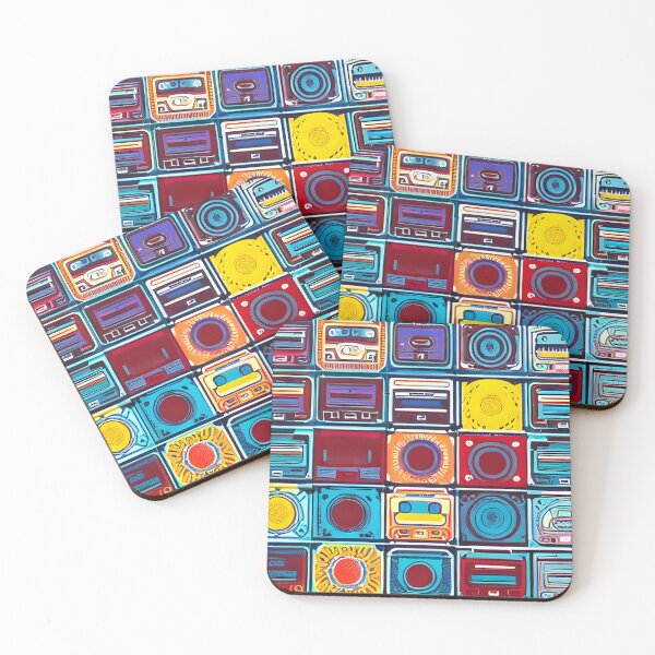 Item preview, 1980s record Album covers Boombox Cassette Tapes pattern designed and sold by McCallnWaldo.
