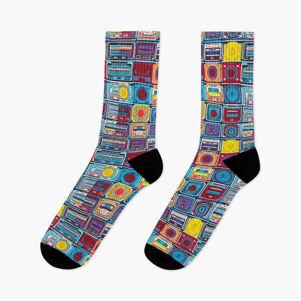 Item preview, 1980s record Album covers Boombox Cassette Tapes pattern designed and sold by McCallnWaldo.