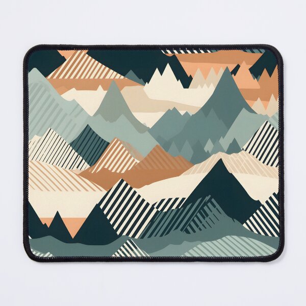 Item preview, Minimalistic boho mountain range pattern tile designed and sold by Kenneth Heiss.