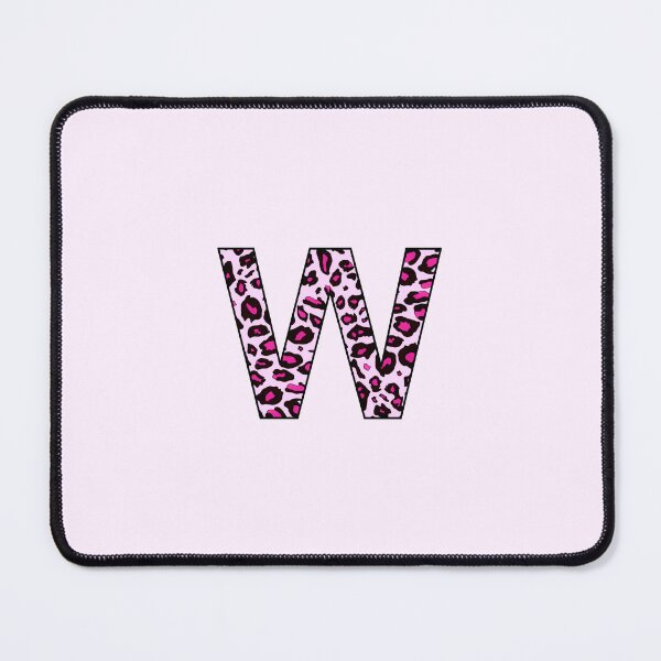 Item preview, Letter W Pink Leopard Monogram W Initial Personalized Custom Personal Name Capital letter designed and sold by inspirationzgal.