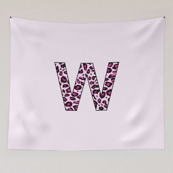 Item preview, Letter W Pink Leopard Monogram W Initial Personalized Custom Personal Name Capital letter designed and sold by inspirationzgal.