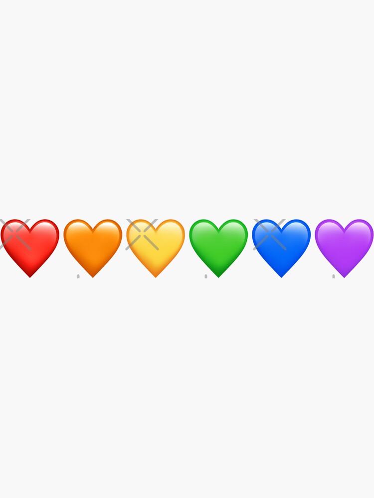 Thumbnail 3 of 3, Sticker, Rainbow hearts designed and sold by K-AEyston.
