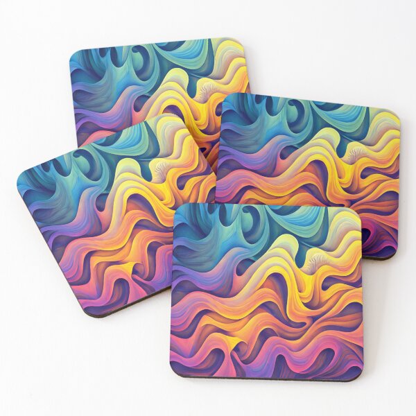 Item preview, colourful wavy  designed and sold by 9CreativeCorner.