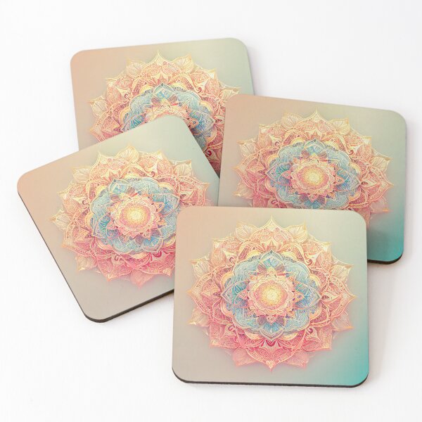 Aperçu de l'œuvre Dgf mandala rose du bonheur. Fond dégradé créée et vendue par TetianaArt.