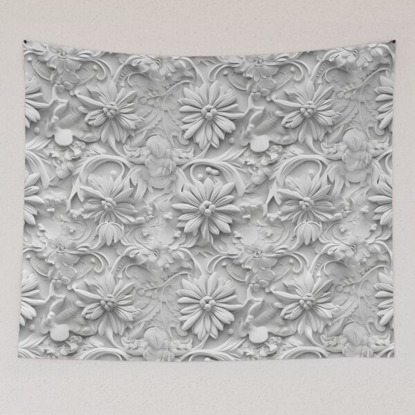 Item preview, Plaster ornamental 3d floral seamless pattern designed and sold by SvarunPogani.