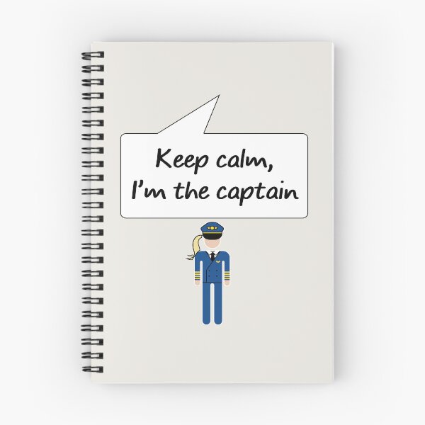 Item preview, Keep Calm, I'm the Captain, female pilot, Blond Woman with white skin designed and sold by plustardjeserai.