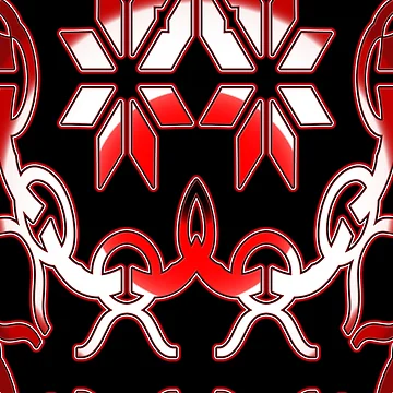 Artwork thumbnail, *Funny Unique Geometric Abstract Red White Rabbit Pattern* by Ralek