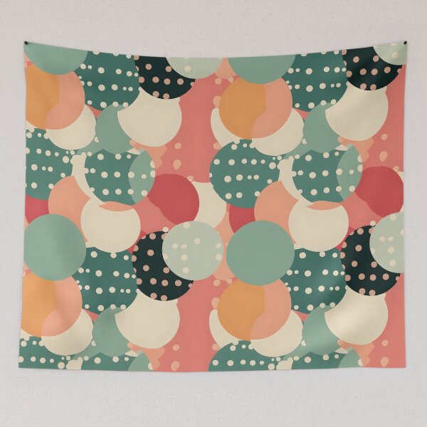 Item preview, Colorful polka dots pattern tile designed and sold by Kenneth Heiss.