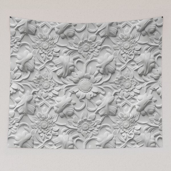 Item preview, Plaster ornamental 3d floral seamless pattern designed and sold by SvarunPogani.