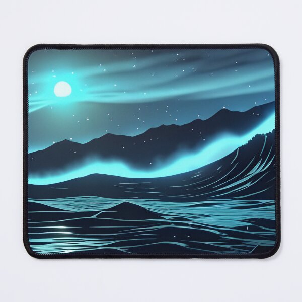 Item preview, Bioluminescent Waves, ink drawing, Ai Generated Art designed and sold by ACC .