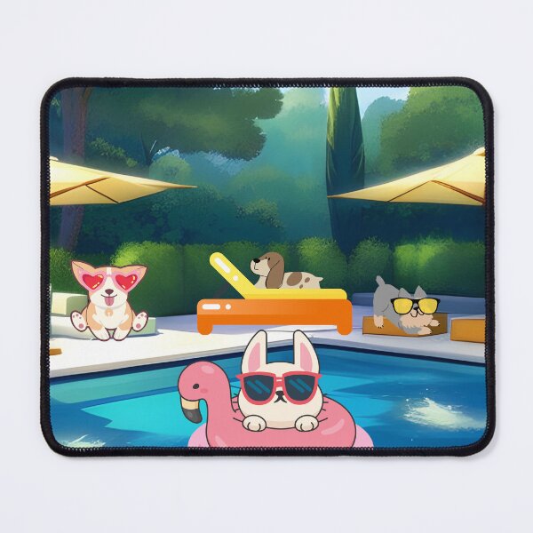 Item preview, Lounging Pool Puppy Dogs designed and sold by Willyboy16.