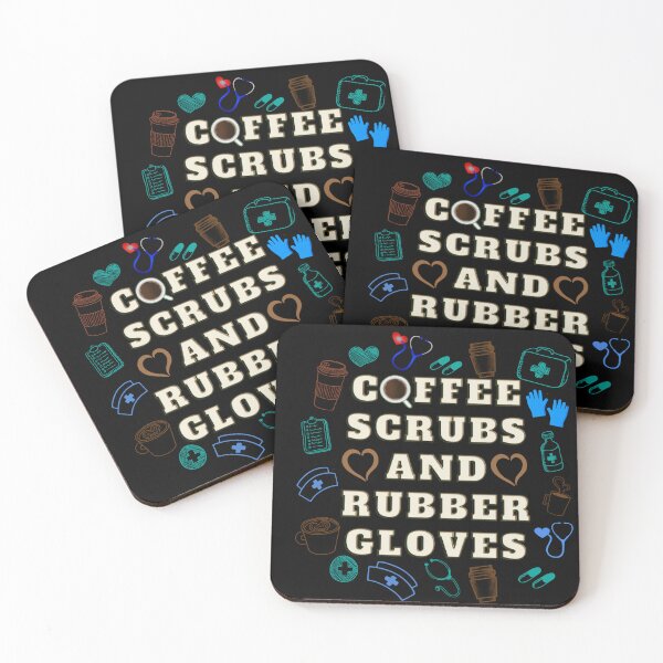 Item preview, Coffee Scrubs And Rubber Gloves Medical Nurse designed and sold by fattim3.