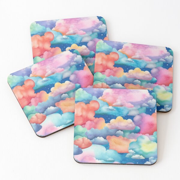 Item preview, Watercolour Colourful Clouds - Whimsical and Vibrant designed and sold by imftrading.