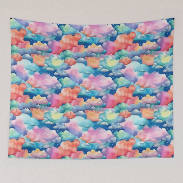 Item preview, Watercolour Colourful Clouds - Whimsical and Vibrant designed and sold by imftrading.
