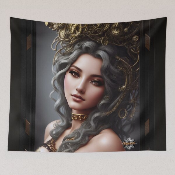 Item preview, Steampunk Sweetheart Enchanting AI Concept Art by Xzendor7 designed and sold by Xzendor7 Digital Art Creations.