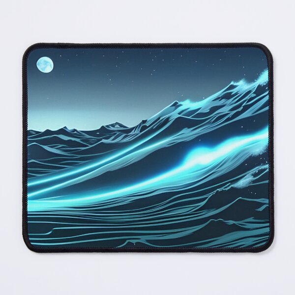 Item preview, Bioluminescent Waves, ink drawing, Ai Generated Art designed and sold by ACC .