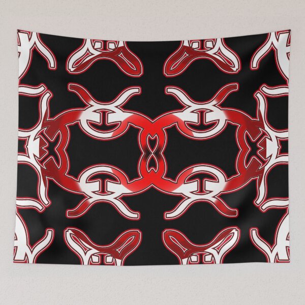 Item preview, *Funny Unique Geometric Abstract Red White Rabbit Pattern* designed and sold by Ralek.