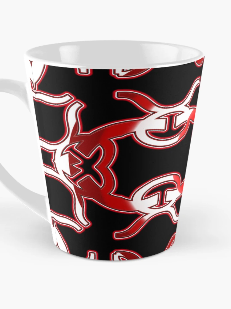 Thumbnail 3 of 4, Coffee Mug, *Funny Unique Geometric Abstract Red White Rabbit Pattern* designed and sold by Ralek.