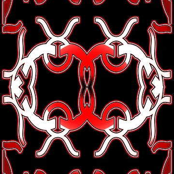 Artwork thumbnail, *Funny Unique Geometric Abstract Red White Rabbit Pattern* by Ralek
