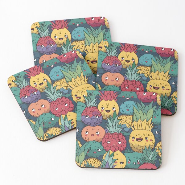 Item preview, A dreamy pineapple pattern in a distinctive stylized cartoon style designed and sold by randrdesign.