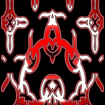 Artwork thumbnail, *Funny Unique Geometric Abstract Red White Rabbit Pattern* by Ralek