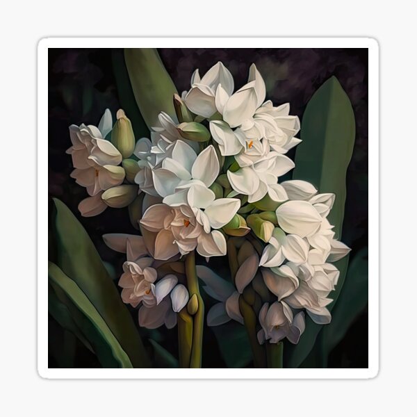 Aperçu de l'œuvre White Hyacinth  créée et vendue par Vanover Designs.