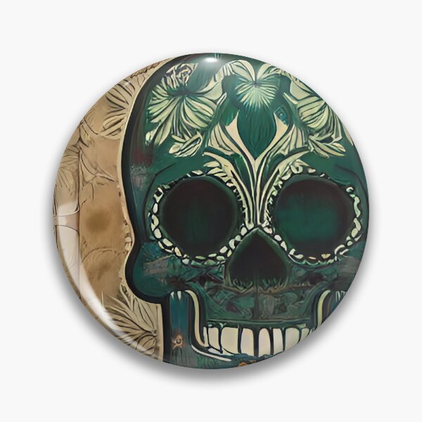 Item preview, Brown and army green skull filigree designed and sold by McCallnWaldo.
